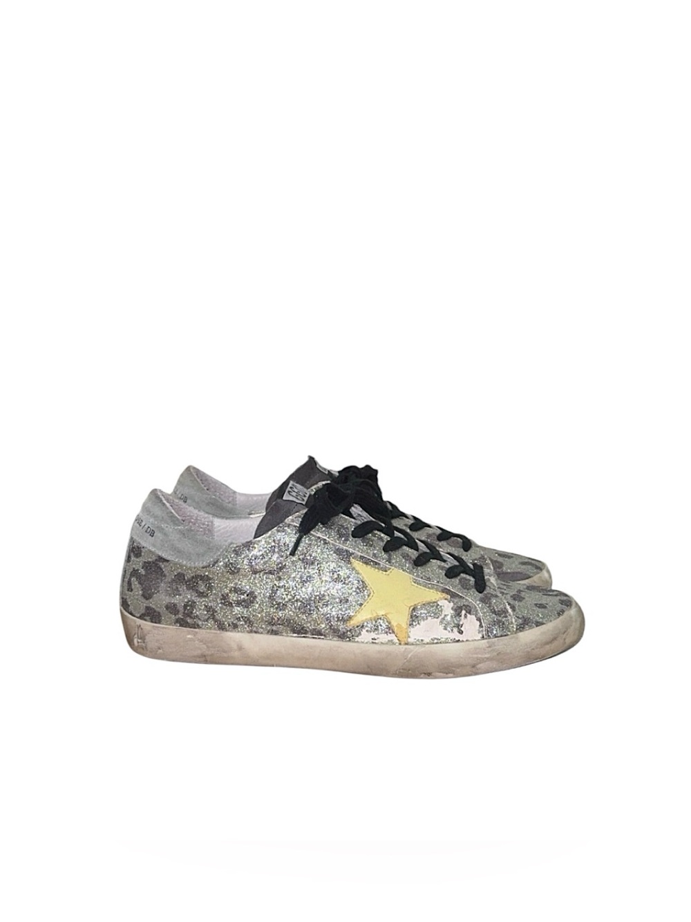 Golden Goose Superstar Animal Print Glitter Accents Sneakers Size EU 40 US 10